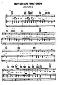 sheet music queen sheet music partitura