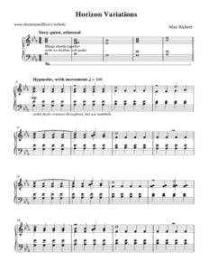 sheet music free scores download Max Richter