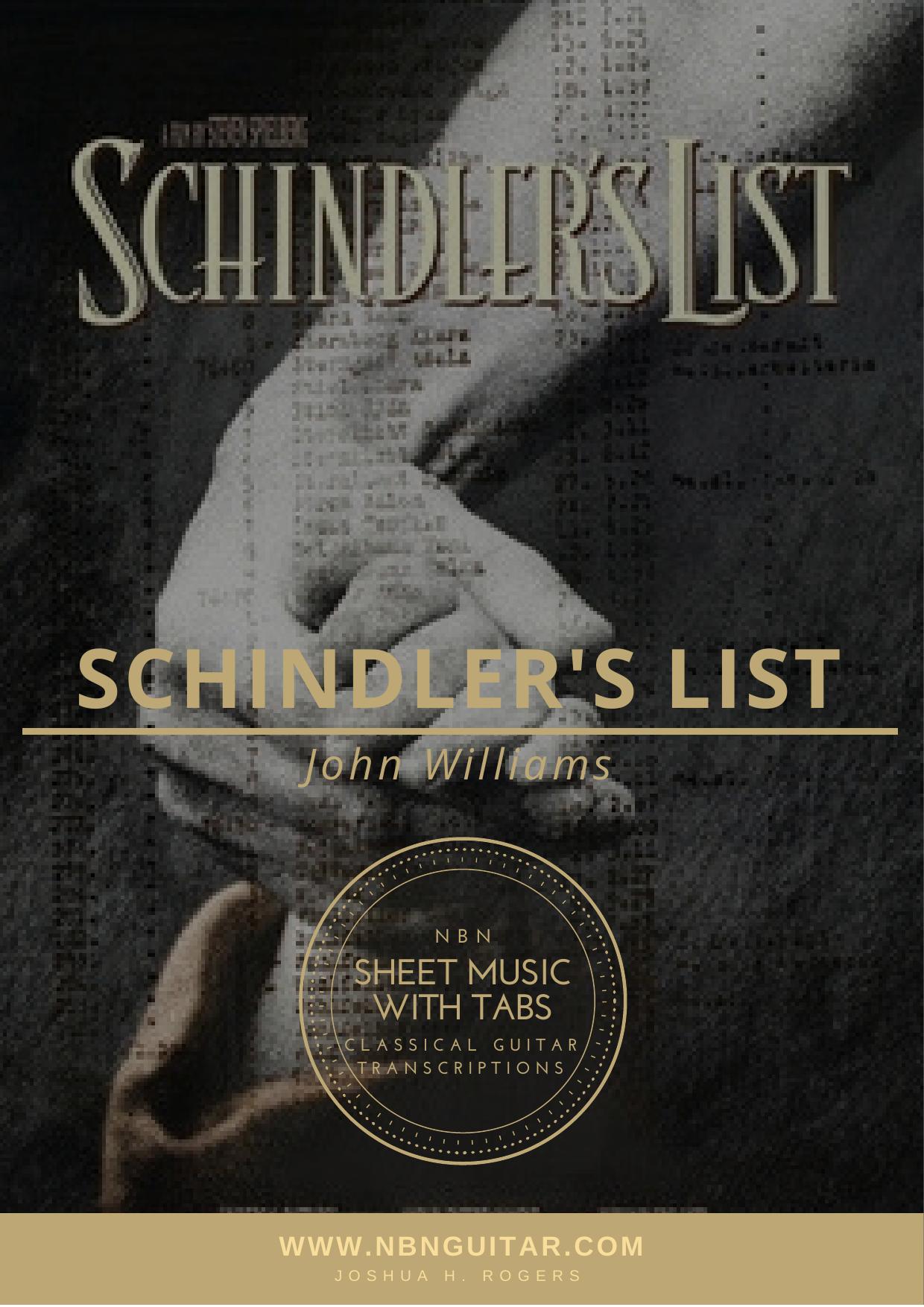 Schindler’s List Main Theme (Piano) John Williams , sheet music