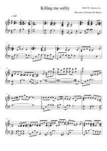 free sheet music Killing Me Softly With His Song (Lead Sheet & lyrics) sheet music, Noten, partitura, spartiti 楽譜