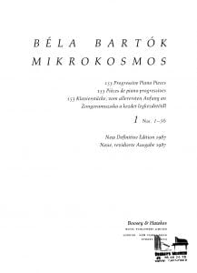 Bela Bartok Mikrokosmos 6 books sheet music