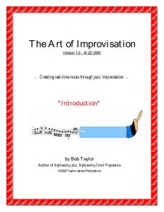 The Art of Improvisation - bob taylor