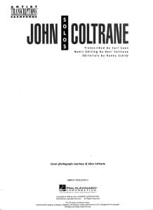 John Coltrane Quartet - "Lonnie's Lament" sheet music