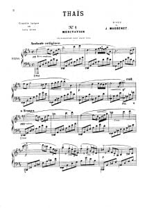 massenet partition sheet music