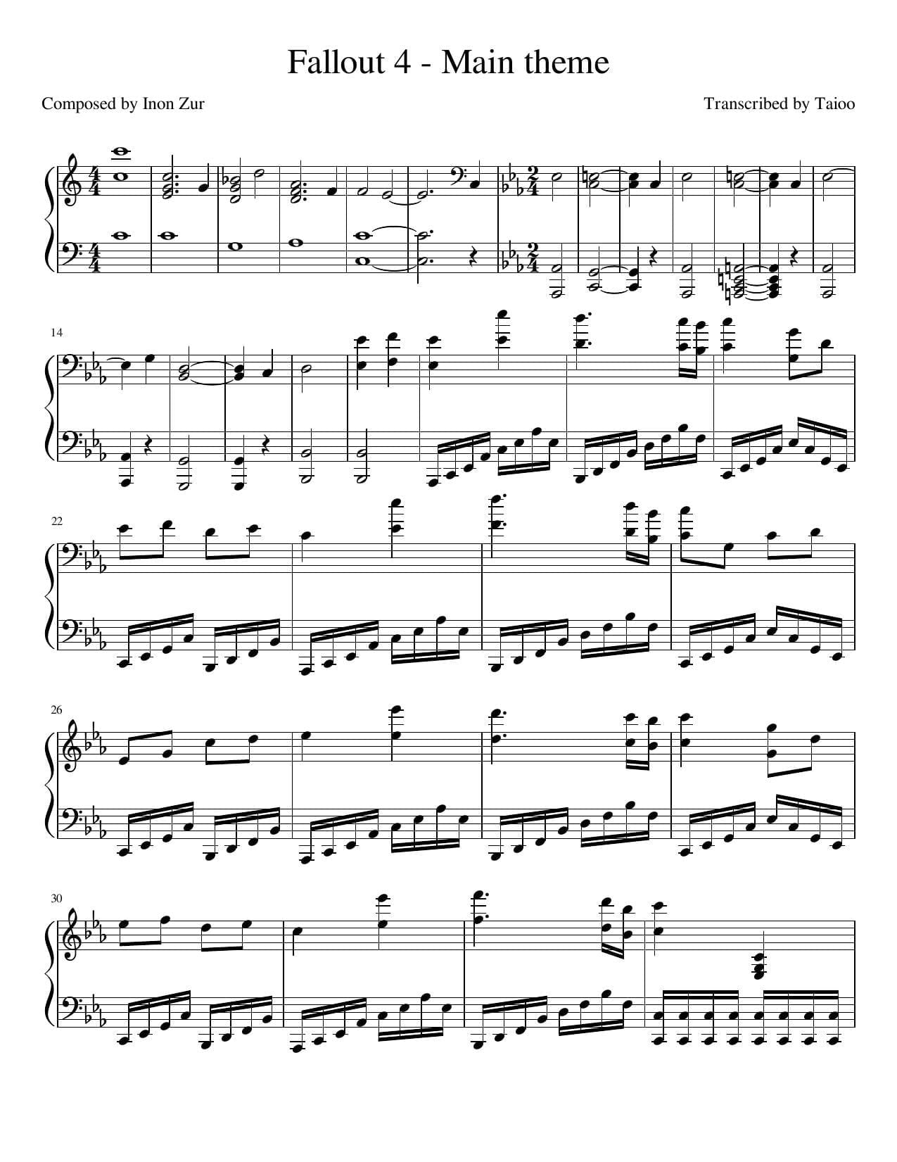 Video Games Sheet Music , Sheet Music Library (PDF)