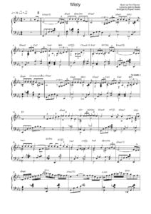 jazz standard misty free sheet music pdf