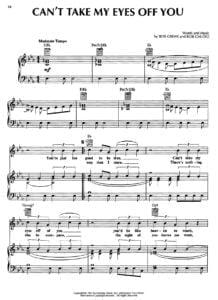 Frankie Valli (Solo) - Can't Take My Eyes Off You  free sheet music & pdf scores download