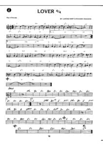 LOVER 4/4 - Jazz Play Along with sheet music sheet music partitura 