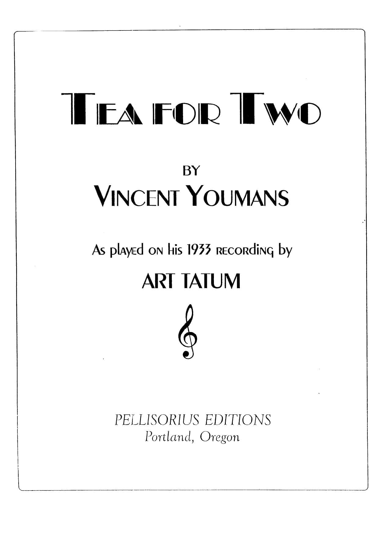 tea for two sheet music download partitura partition spartito