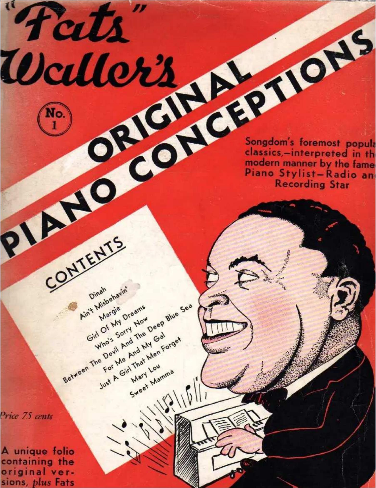 Fats Waller Original Piano Conceptions (1 & 2) , Sheet Music Library (PDF)