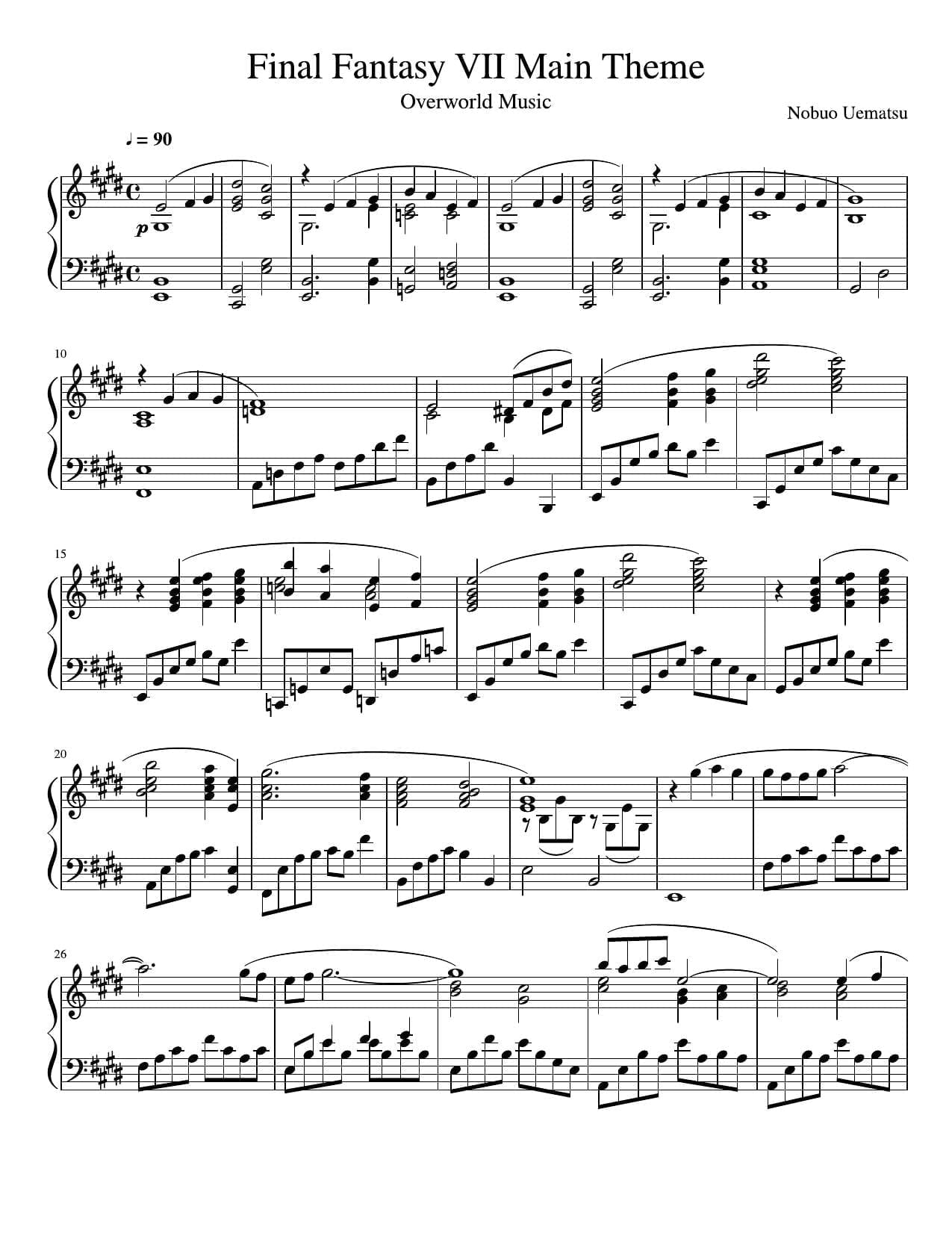 sheet music