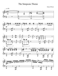 the simpsons sheet music