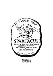 alex north spartacus sheet music score download partitura partition spartiti 楽譜