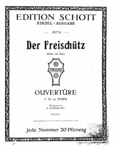 sheet music score download partitura partition spartiti 楽譜 Weber - Der Freischütz Ouvertüre PIANO SOLO arr. Noten, sheet music, partitura, partition, spartito