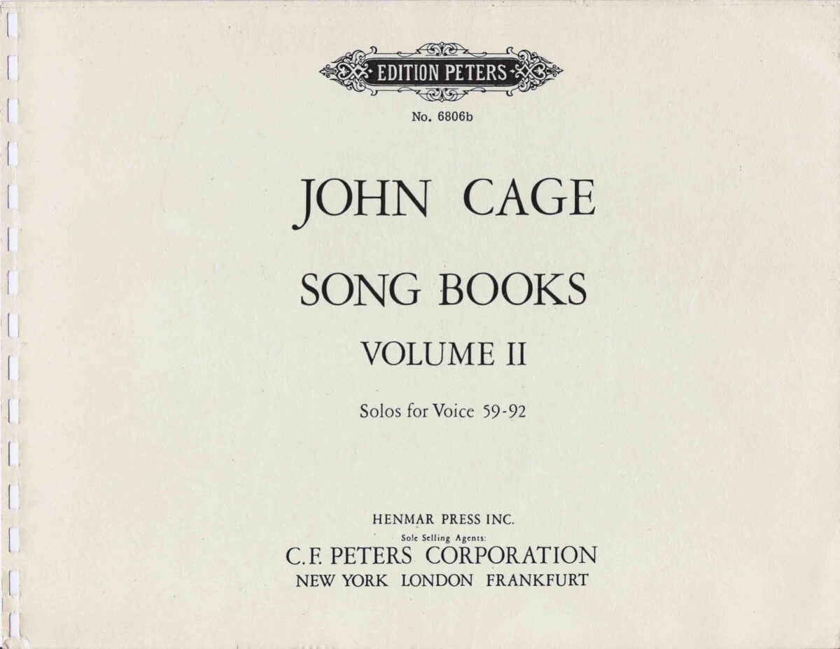 John Cage – Dream sheet music