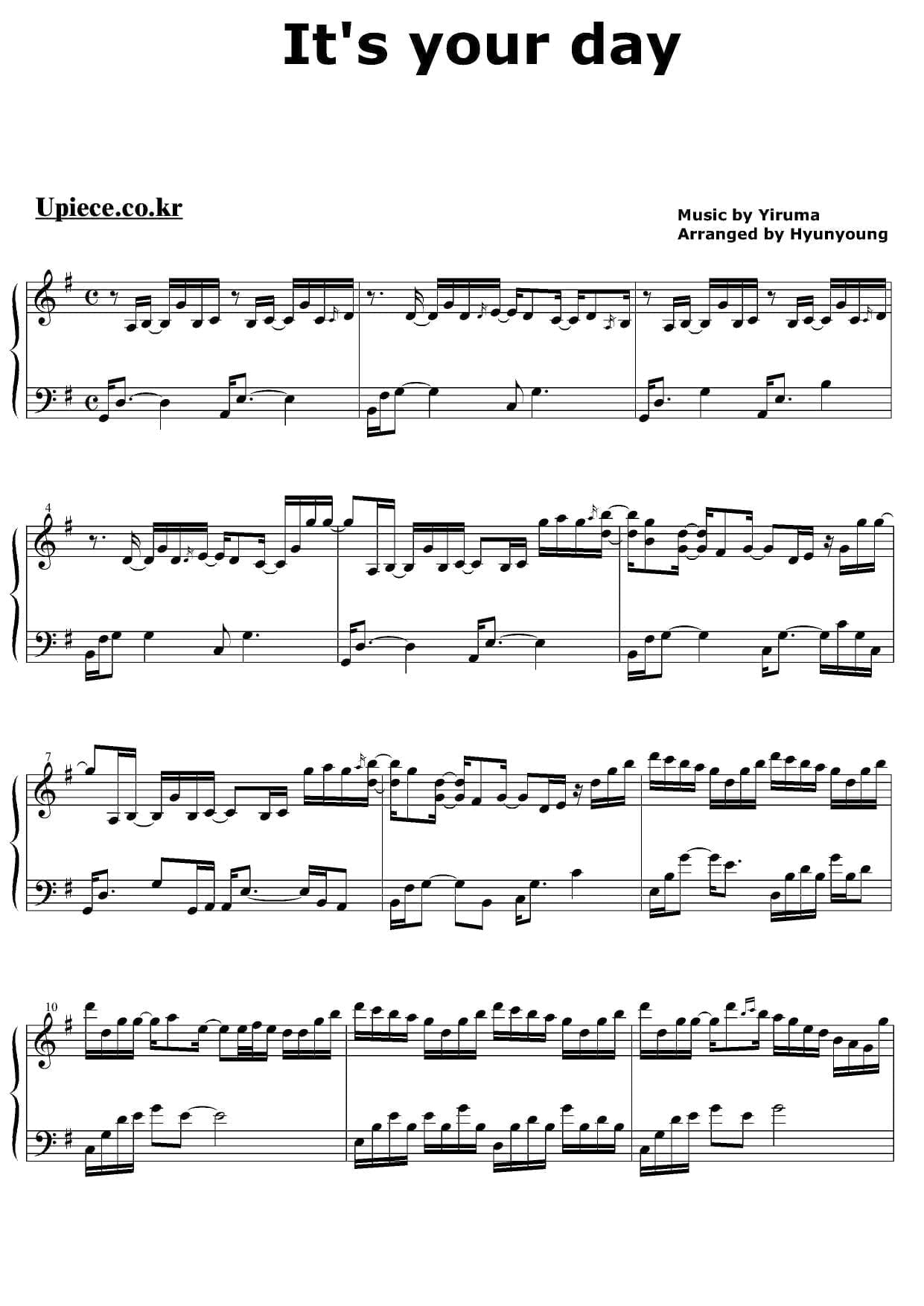 Yirumasheet music score download partitura partition spartiti noten 楽譜 망할 음악 ноты