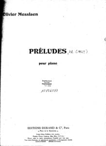 free scores download Olivier Messiaen (1908-1992) La Colombe (Piano) from Préludes for Piano