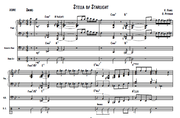 Stella by Starlight original harmony sheet music