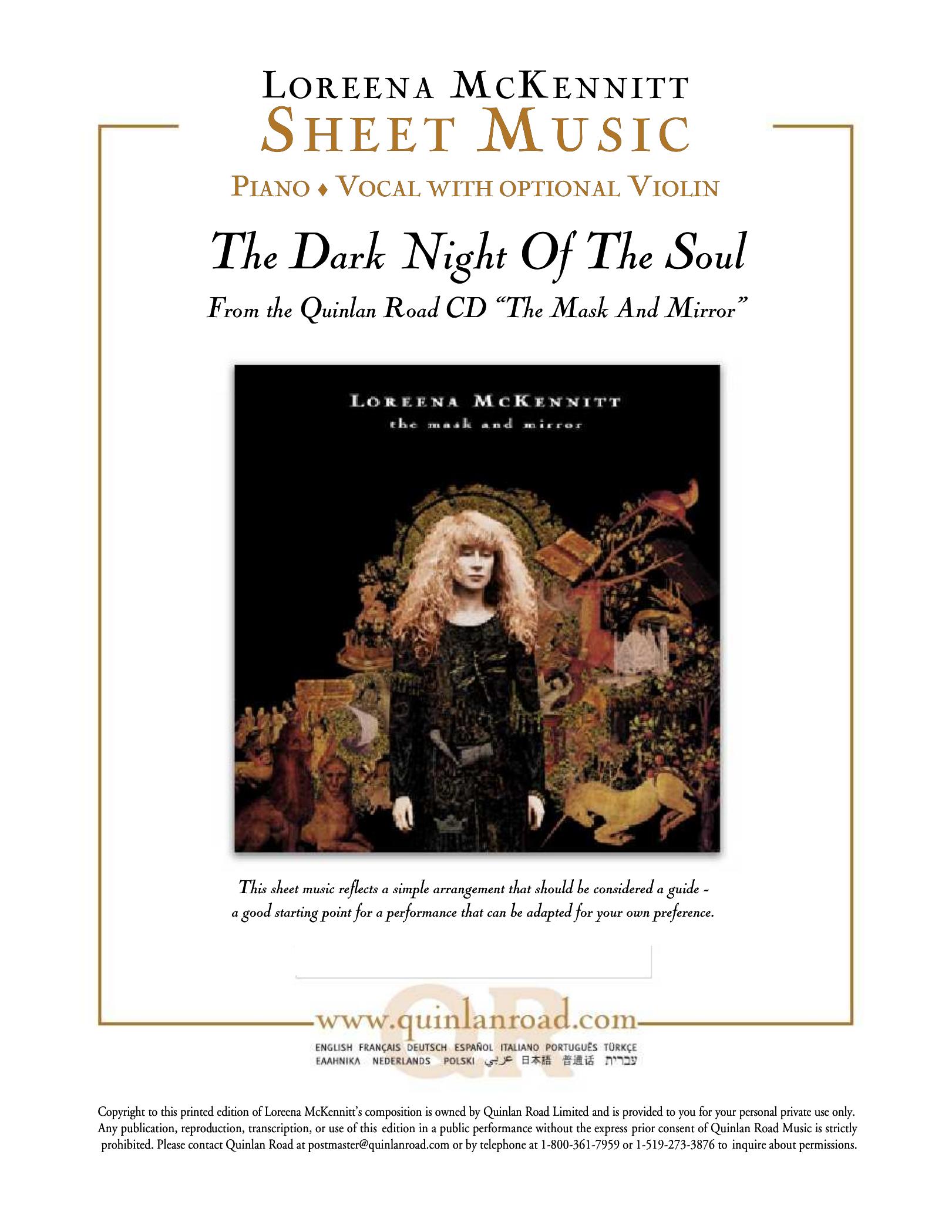 sheet music download Loreena McKennitt