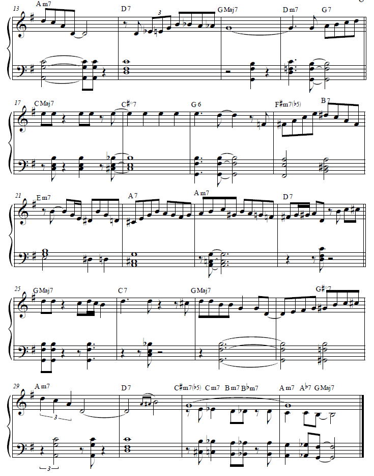 jazz piano sheet music