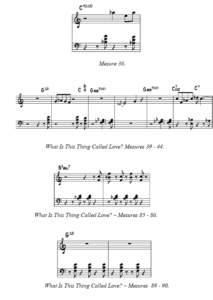 Bill Evans Trio - What Is This Thing Called Love? Musical analysis (sheet music)
