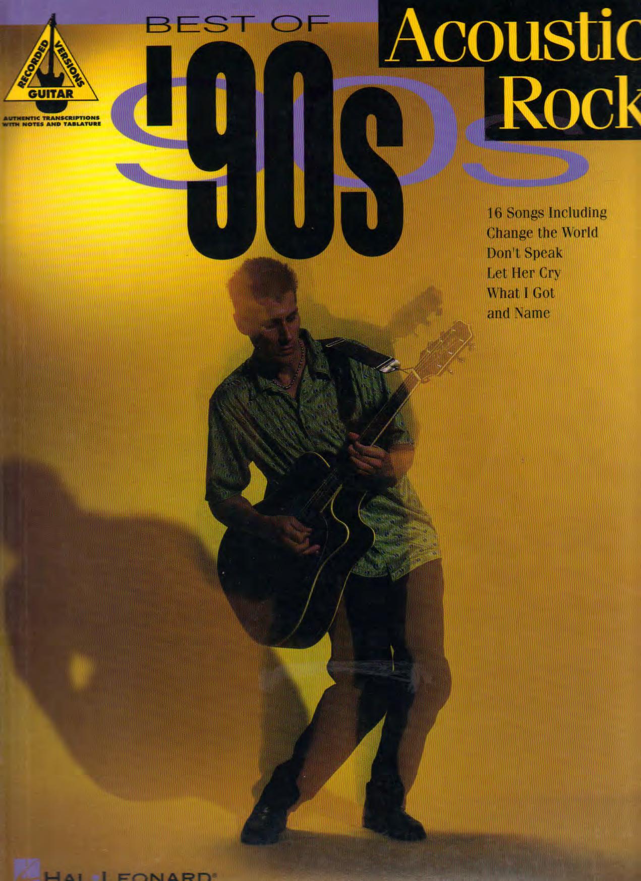 sheet Music Acoustic Rock 90's, Best of - Guitar with Tablature
