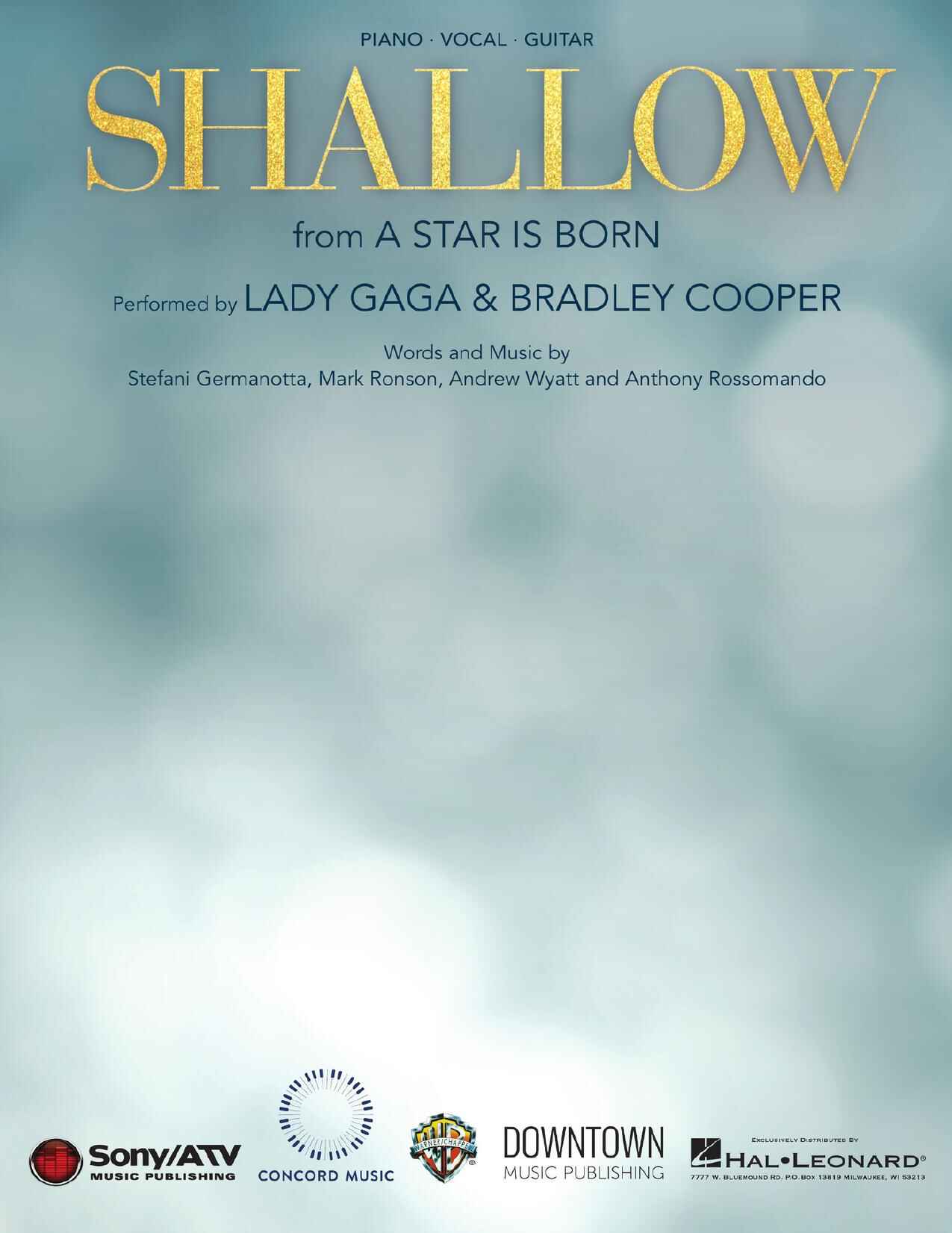 Lay Gaga Shallow free sheet music partitura partition noten