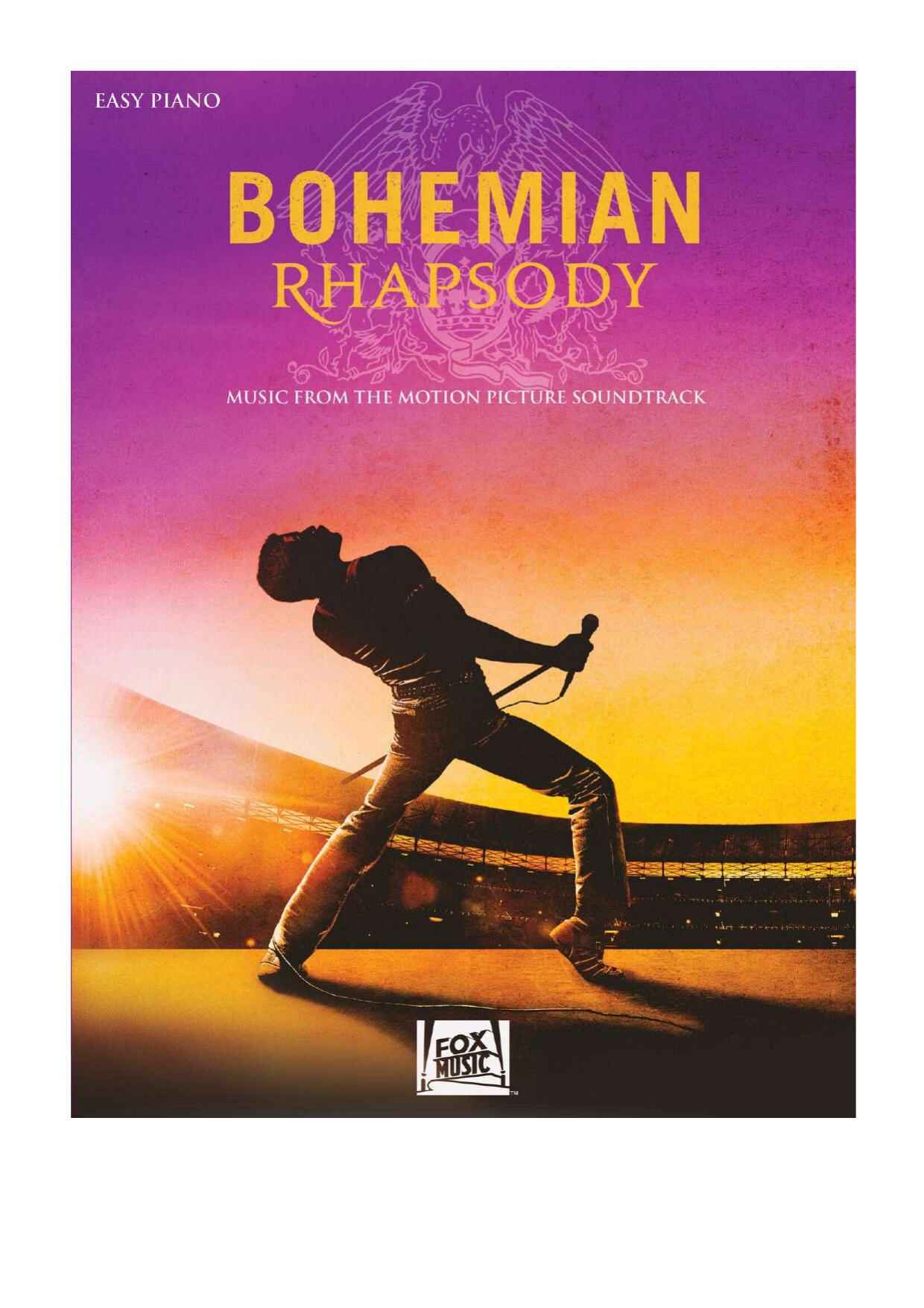 Queen Bohemian Rhapsody Songbook Music From OST Easy Piano (Queen) new scores free sheet music partitura partition noten
